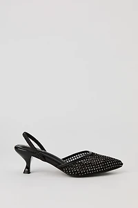Rhinestone Slingback Pump