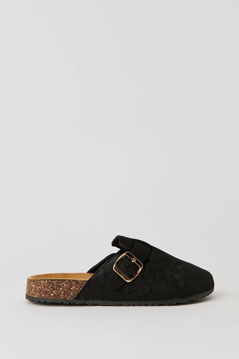 Faux Suede Status Printed Clog