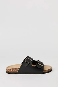 Buckled Cork Slide Sandal
