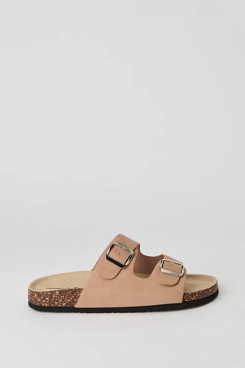 Buckled Cork Slide Sandal