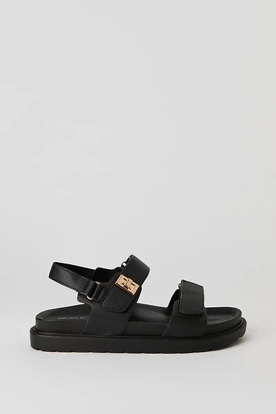 Faux Leather Flatform Sandal