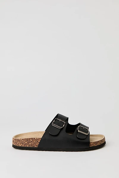 Buckled Cork Slide Sandal