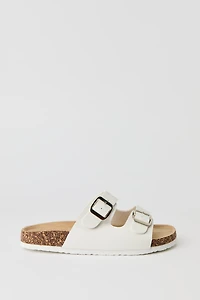 Sandales à enfiler avec semelles en liège et boucle