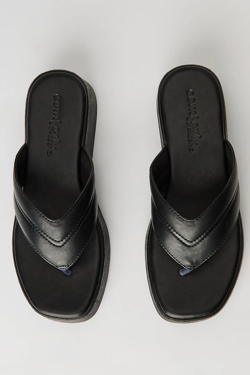 Sandales à talon compensé avec bride
