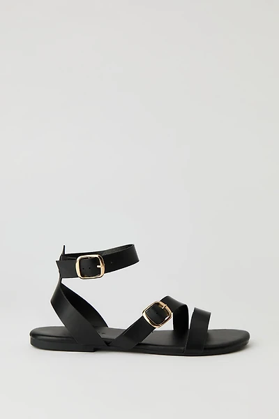 Double Buckle Ankle Sandal