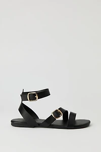 Double Buckle Ankle Sandal