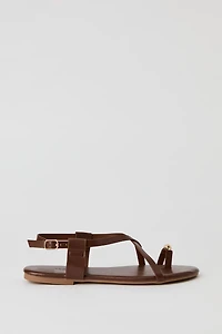Sandales avec brides et passe-orteils