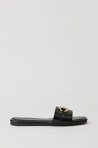 Status Printed Metal Buckle Sandal