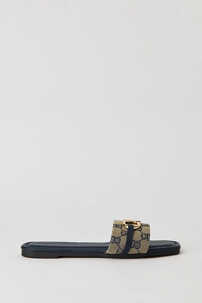 Status Printed Metal Buckle Sandal