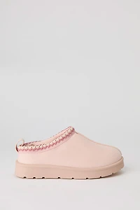 Faux Suede Embroidered Slipper Booties