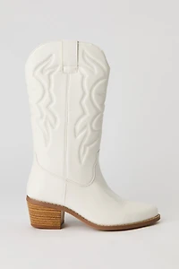Faux Leather Cowboy Boot