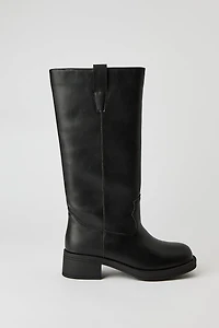Faux Leather Calf Boot