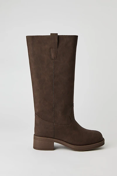 Faux Leather Calf Boot