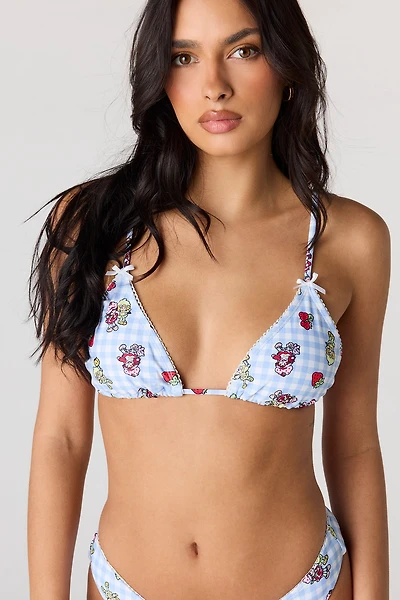 Haut de bikini à imprimé Strawberry Shortcake