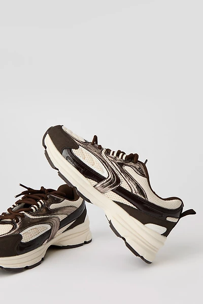 Mesh & Metallic Chunky Sneakers