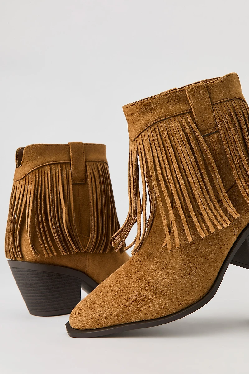 Fringe Cowboy Ankle Boot