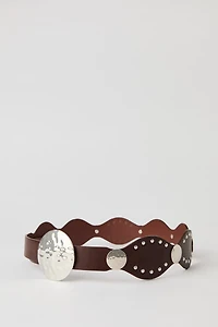 Ceinture Western cloutée festionnée