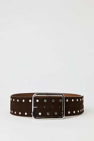 Suede Studded Belt