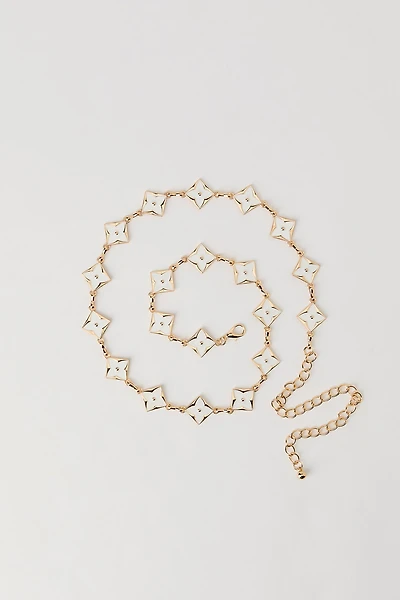 Ceinture en chaîne avec breloques de trèfles