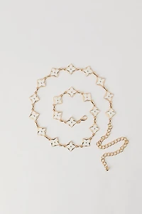 Ceinture en chaîne avec breloques de trèfles