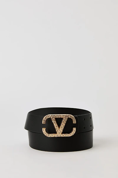 Rhinestone V Buckle Belt