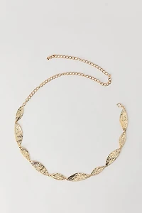 Hammered Leaf Chain Belt