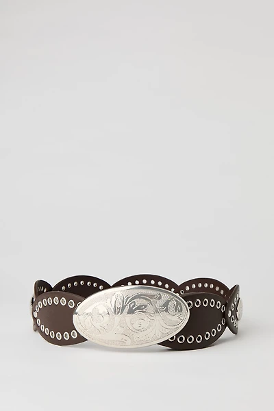 Oval Buckle Western Belt