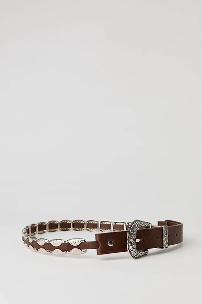 Faux Leather Engraved Western Belt