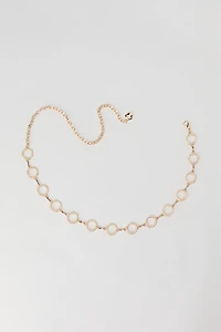 Rhinestone Circle Chain Belt