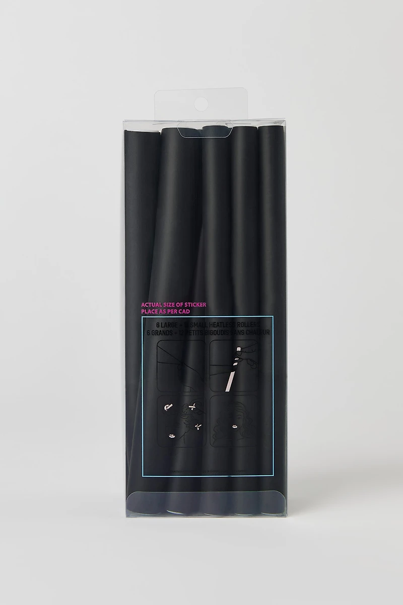 Ensemble de bigoudis sans chaleur