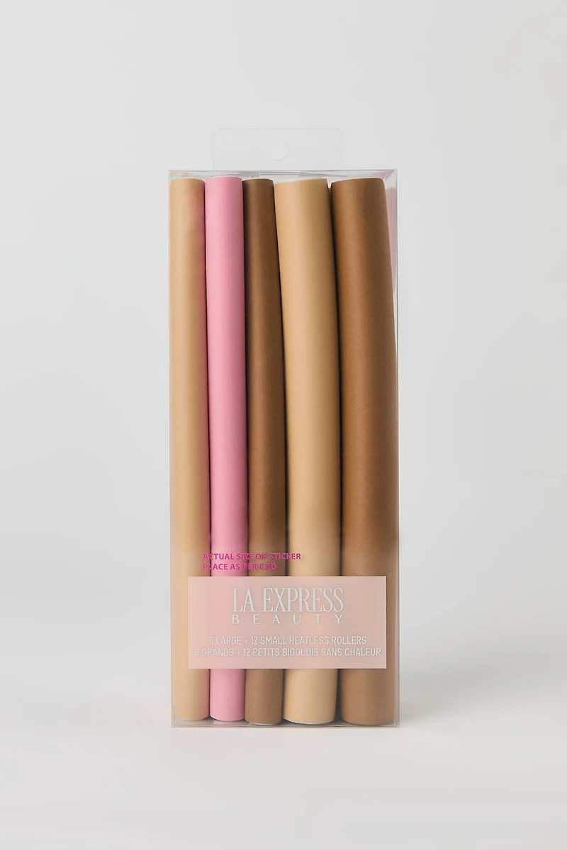 Ensemble de bigoudis sans chaleur