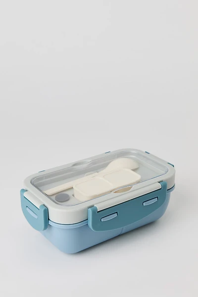 Ensemble avec boîte à lunch et coutellerie