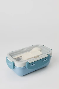 Ensemble avec boîte à lunch et coutellerie