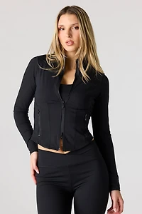 Active High Density 2-Way Zip Corset Jacket