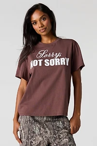 Flocked Print Boxy Boyfriend T-Shirt