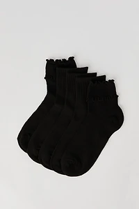 Ruffled Quarter Socks (5 Pack)