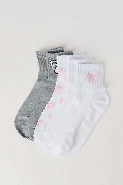 Chaussettes en tricot de jacquard antidérapantes avec boucles (5 paires)