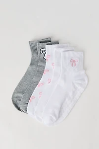 Chaussettes en tricot de jacquard antidérapantes avec boucles (5 paires)