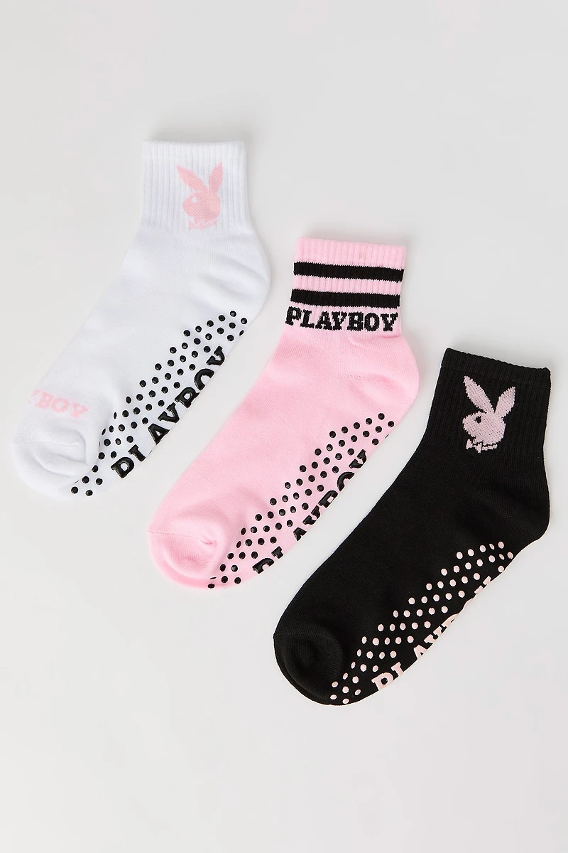 Playboy Grip Socks (3 Pack)
