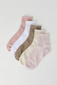 Ribbed Cuff Socks (5 Pack)