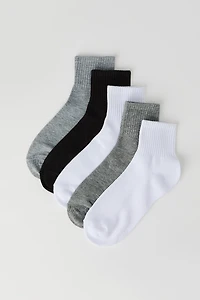 Ribbed Cuff Socks (5 Pack)