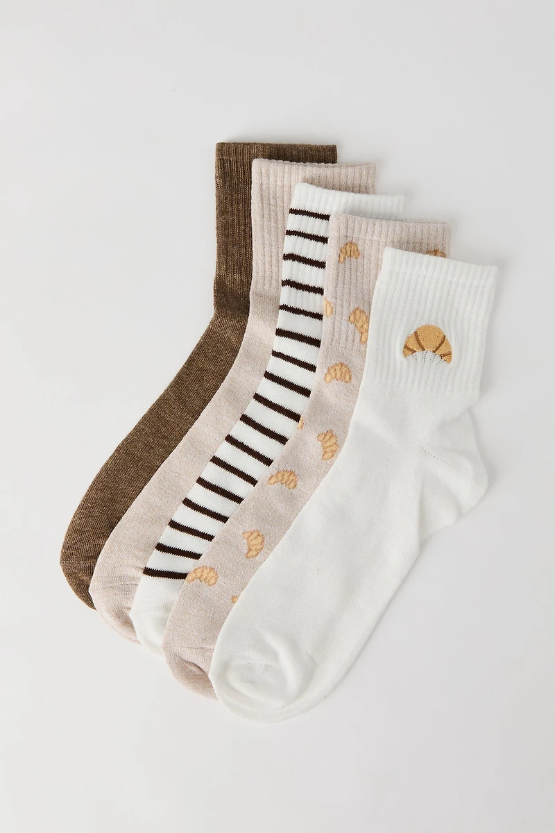 Assorted Quarter Socks (5 Pack)