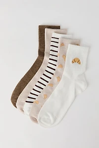 Assorted Quarter Socks (5 Pack)