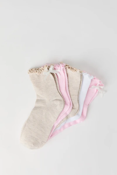 Chaussettes avec boucles et ourlets volantés (5 paires)