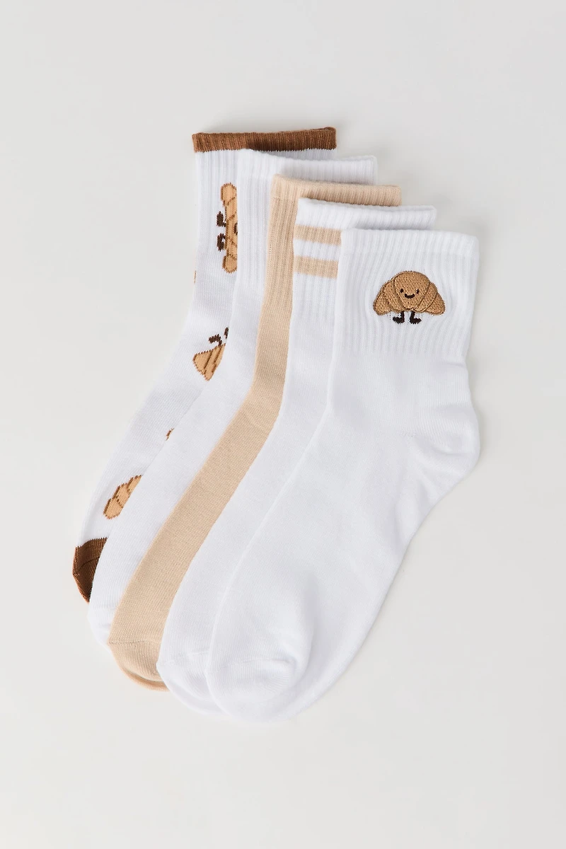 Chaussettes avec motif brodé (5 paires)