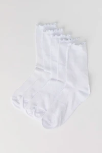 Chaussettes côtelées volantées (5 paires)
