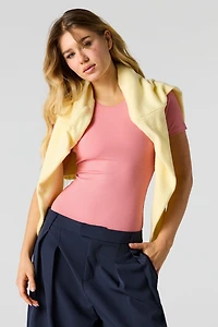 Contour Ribbed T-Shirt Bodysuit