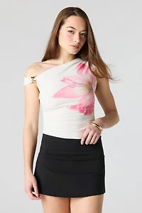 Maillot à épaule unique en filet