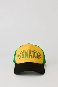 Jamaica Rhinestone Trucker Hat