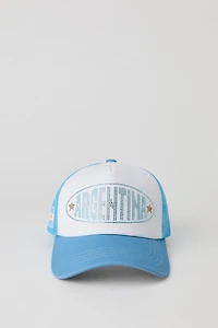 Argentina Rhinestone Trucker Hat